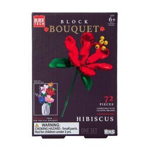 Block Tech Block Bouquet Flower Red Hibiscus NWT Botanical Plant Activity Toy